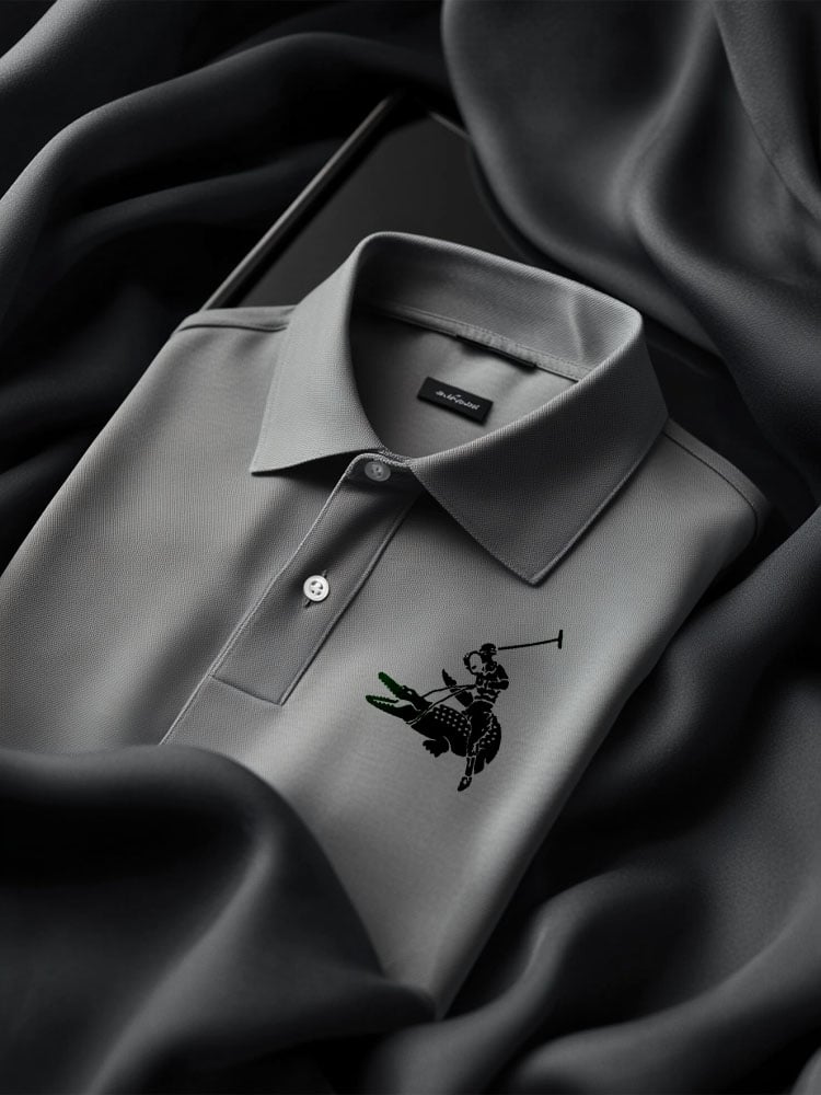 Men's Vintage Business Coconut Tree Logo Stripe Print Half Sleeve