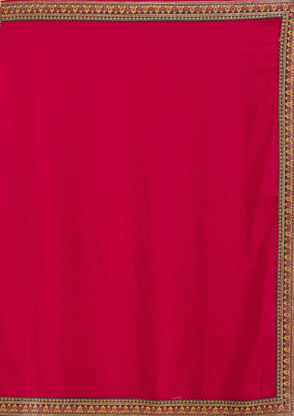 Rani Pink Gold Zariwork Soft Raw Silk Saree